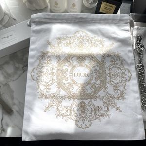 LARGE DIOR GOLD POUCH